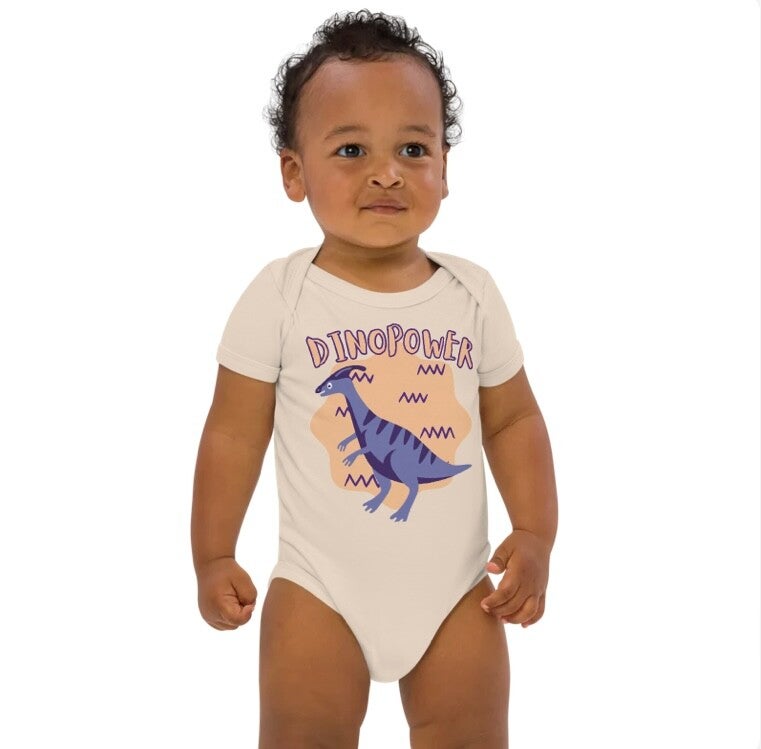 Babystrampler aus Bio-Baumwolle PARASAURO  DINOPOWER