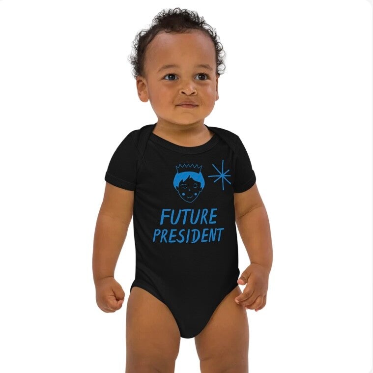 Babystrampler aus Bio-Baumwolle PRESIDENT JUNGE