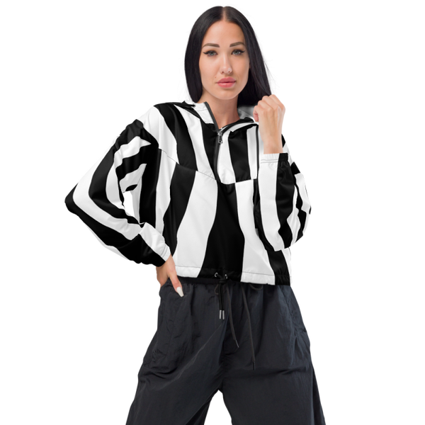 Bauchfreier Windbreaker ZEBRA