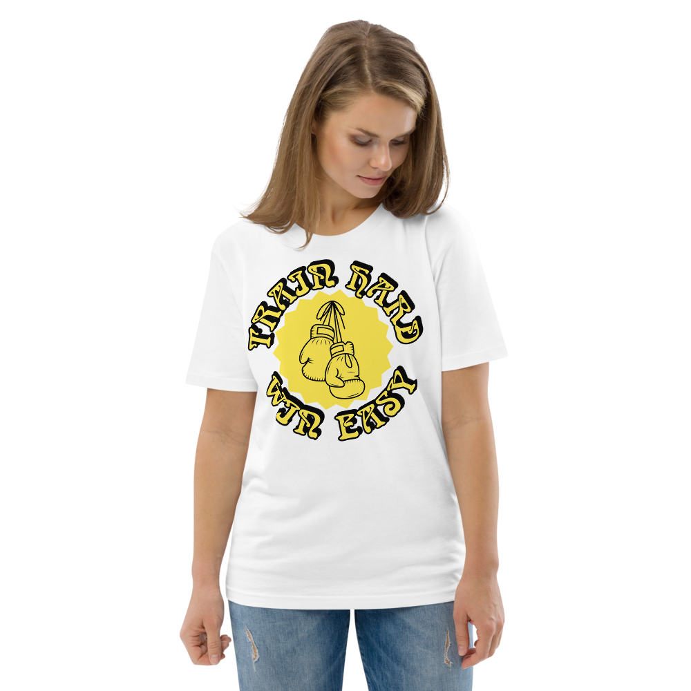 Damen-T-Shirt Train Hard Win Easy