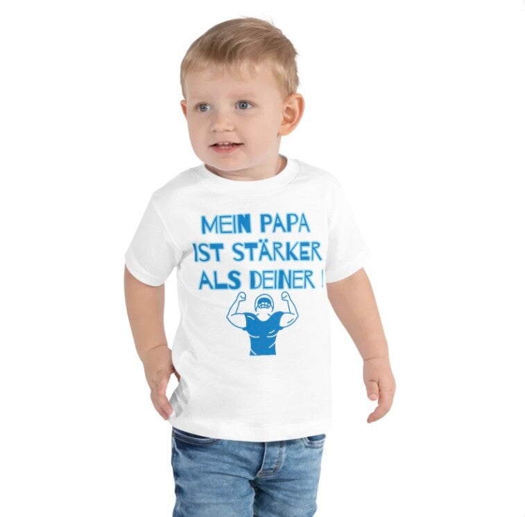 T-Shirt MEIN PAPA IST STÄRKER ALS DEINER JUNGE