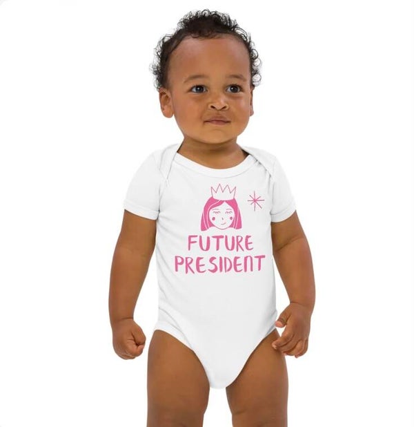 Babystrampler aus Bio-Baumwolle PRESIDENT MÄDCHEN