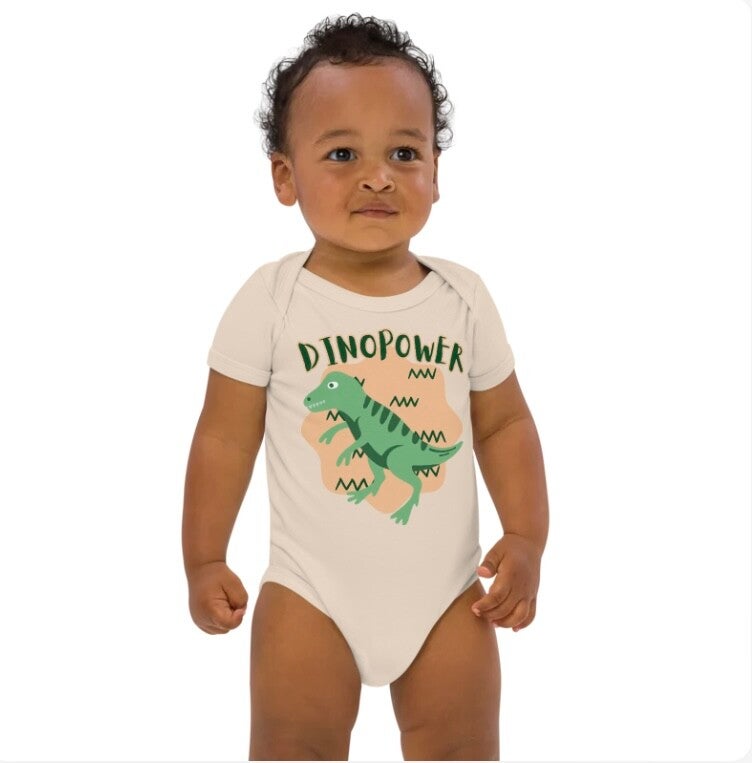 Babystrampler aus Bio-Baumwolle TYRANNOSAURUS DINOPOWER