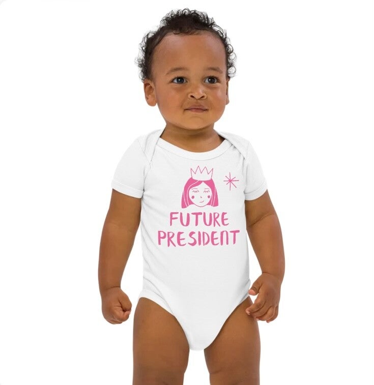 Babystrampler aus Bio-Baumwolle PRESIDENT MÄDCHEN