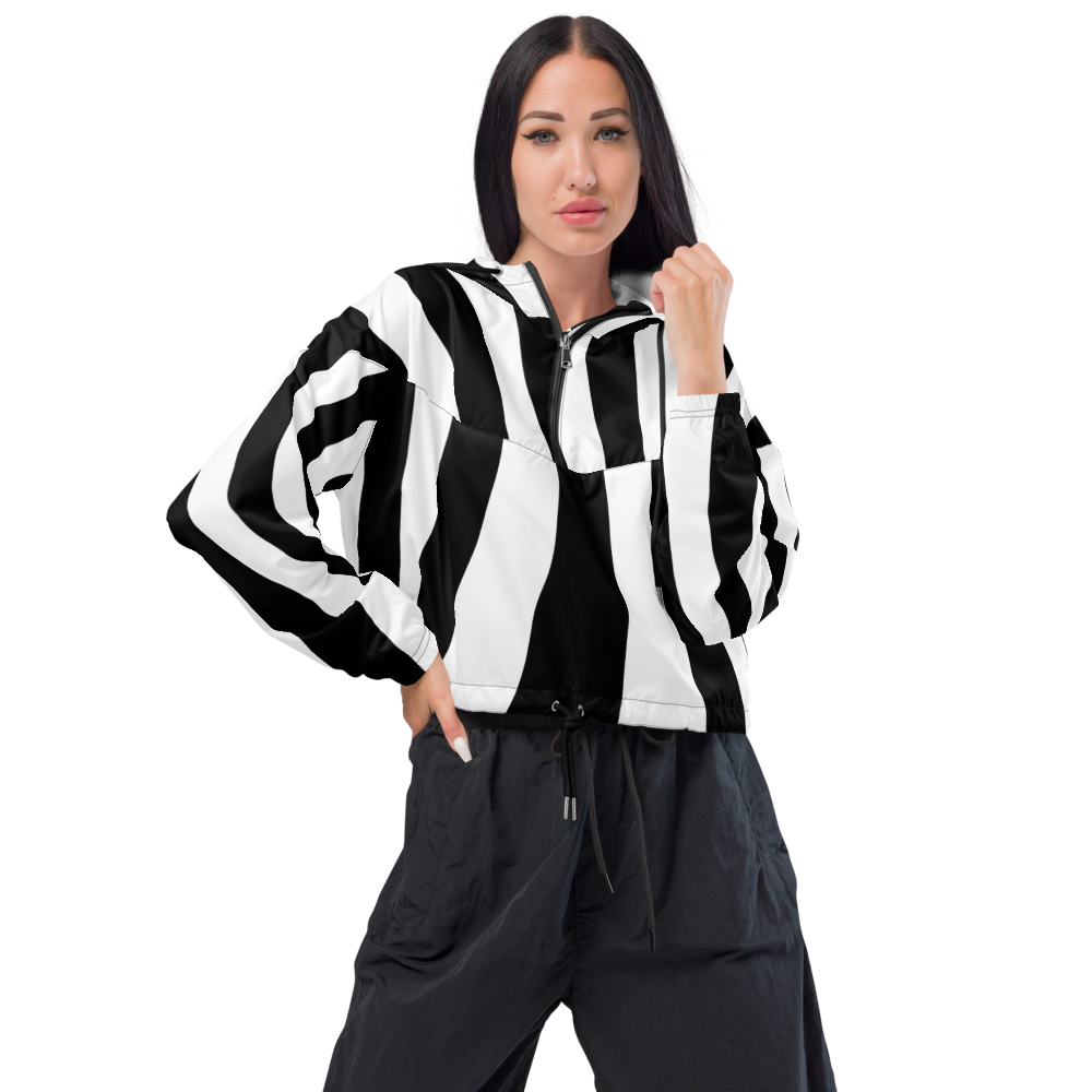 Bauchfreier Windbreaker ZEBRA