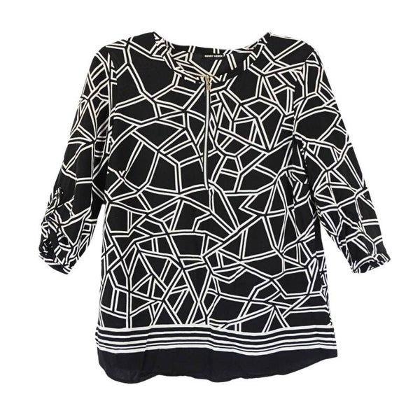 Een zwart-wit geometrisch top van Gerry Weber Maat