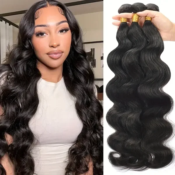 3 mèches de cheveux humains ondulé
