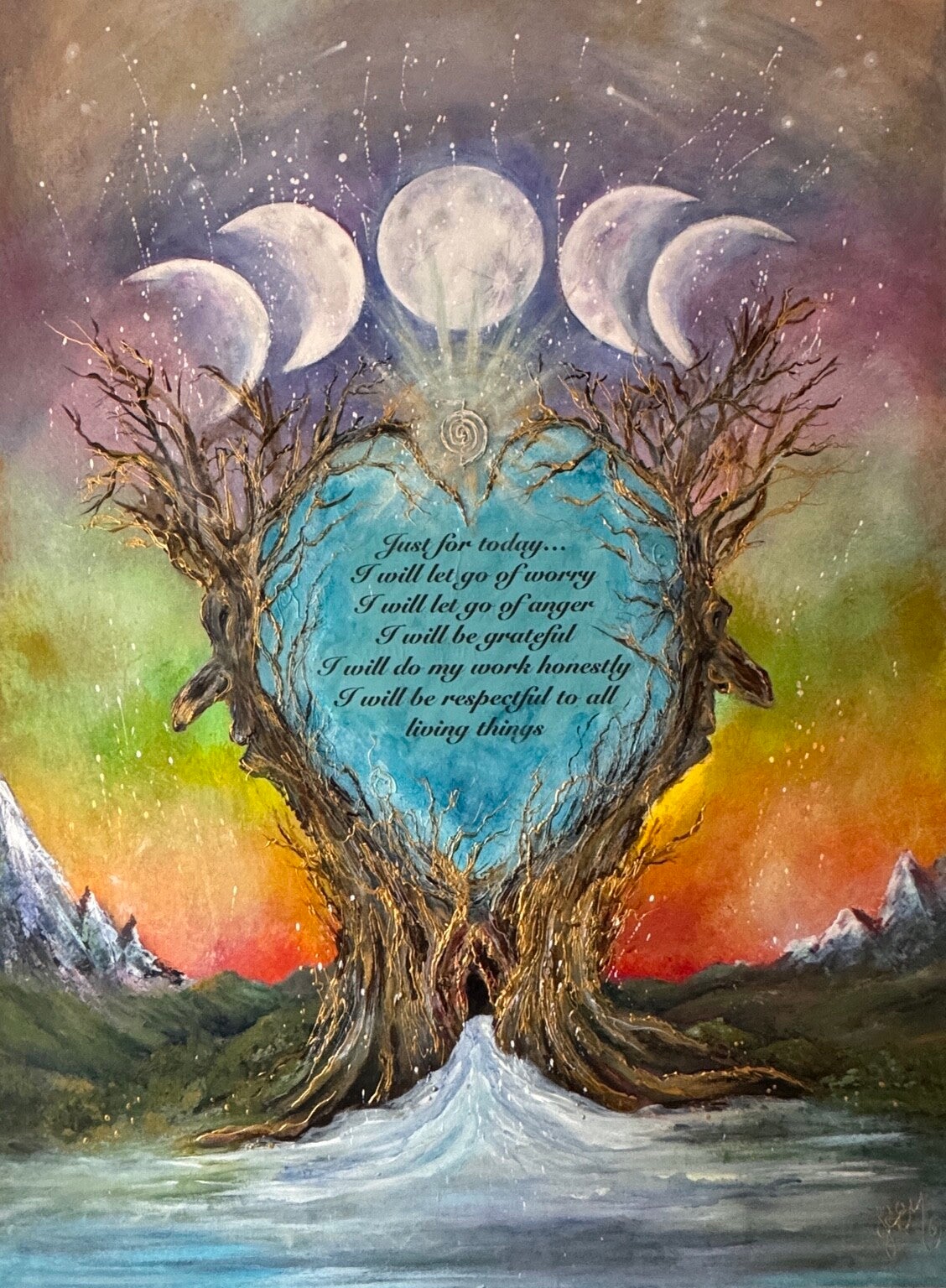 Intuitive Reiki painting created for Toni on completing Reiki Master/Teacher training