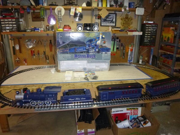 Bachmann Big Haulers Royal Blue G scale train set w/sound, smoke #90016