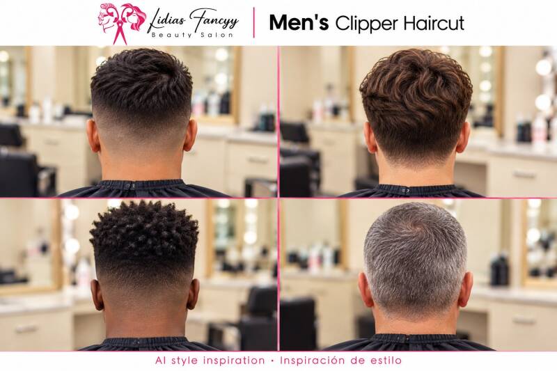Men’s Clipper Cut $30+ | Clean fades and clipper shapes. Degradados y cortes a máquina.