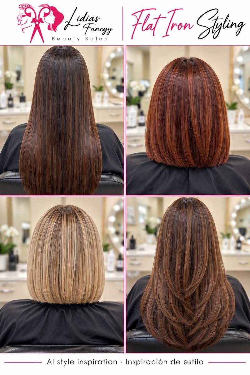 Iron Styling $130+ | Sleek finishes and polished waves. Acabados lisos y ondas definidas.