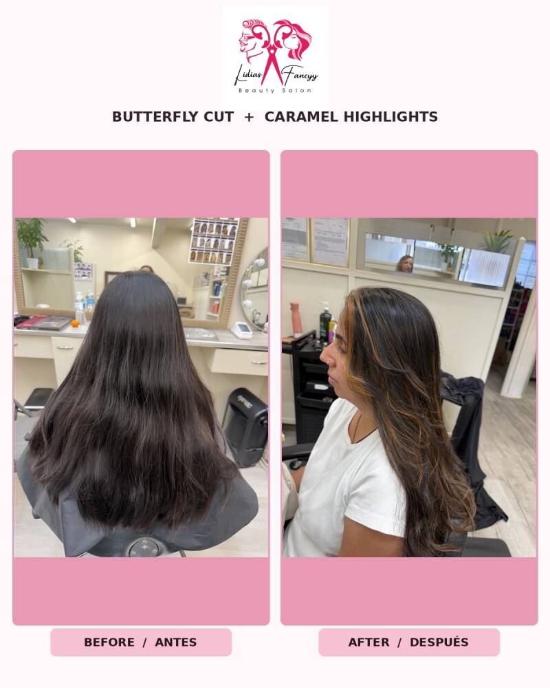 Butterfly &amp; Caramel Highlights | Mariposa y mechas caramelo