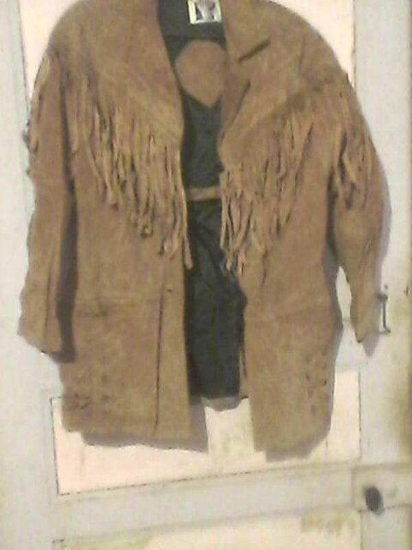 veste en daim à franche véritable américain d'occasion