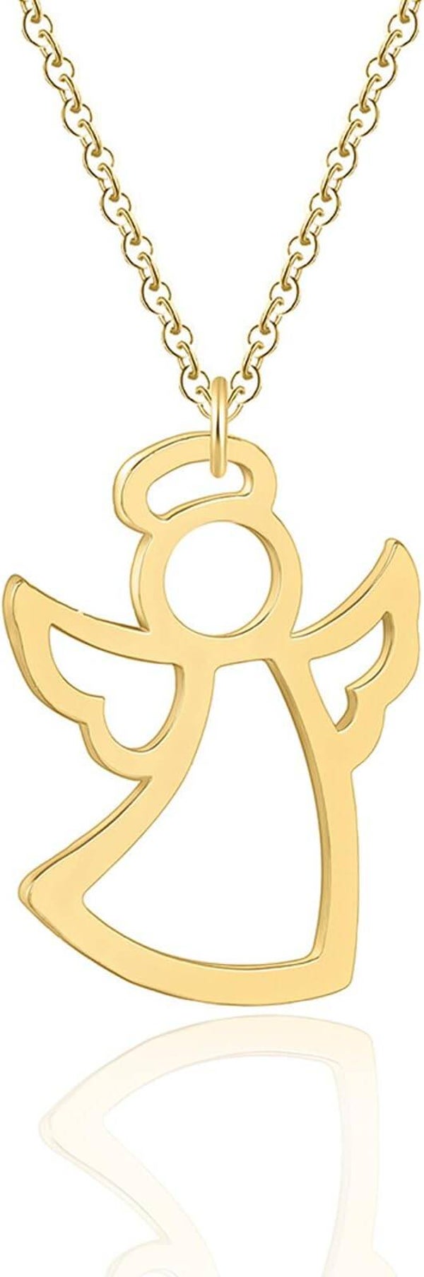 ange gardien en or 24 carats fait à la main