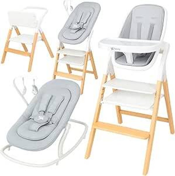 Twinly - Chaise Haute Évolutive pour Bébé 5 en 1