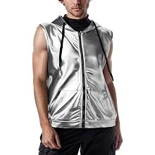 Veste à capuche métallique pour homme