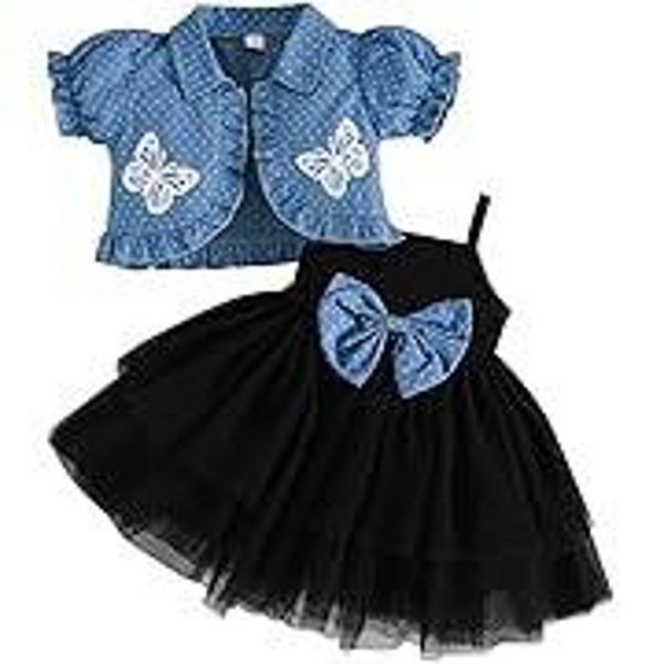 Ensemble Bébé Fille Tutu Robe et Cardigan Sets 2