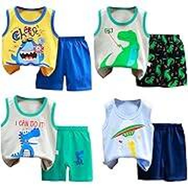 Lot de 8 Ensembles Débardeur sans Manches et Short