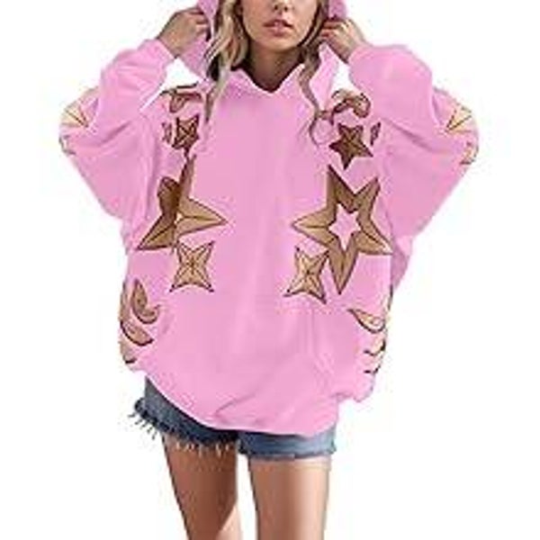 Pull à Capuche avec Motif étoile pour Femme