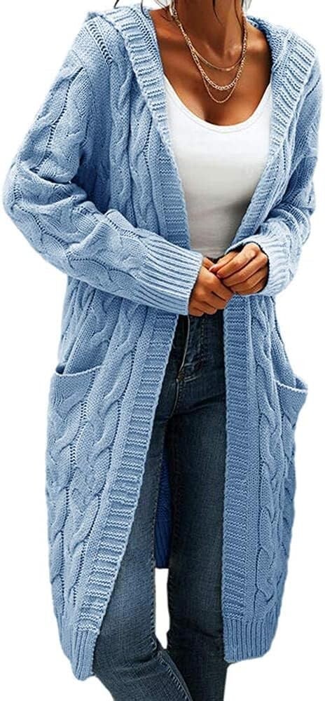 Cardigan à Capuche Ouvert