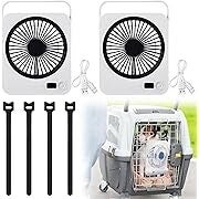 Lot de 2 ventilateurs pour cage d'animaux de compagnie