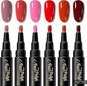 Vernis Stylo à Ongles Gel 6 Couleurs