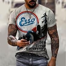 T-Shirt pour Hommes T-Shirt 3D T-Shirt Vintage