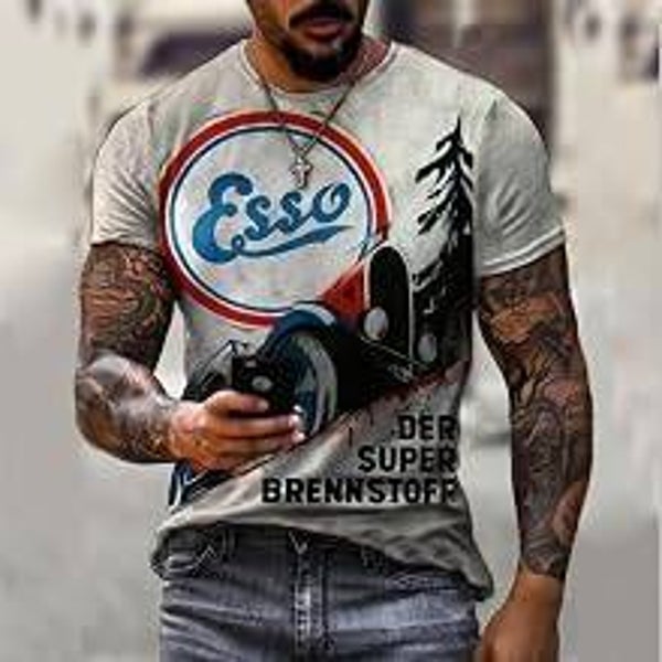 T-Shirt pour Hommes T-Shirt 3D T-Shirt Vintage