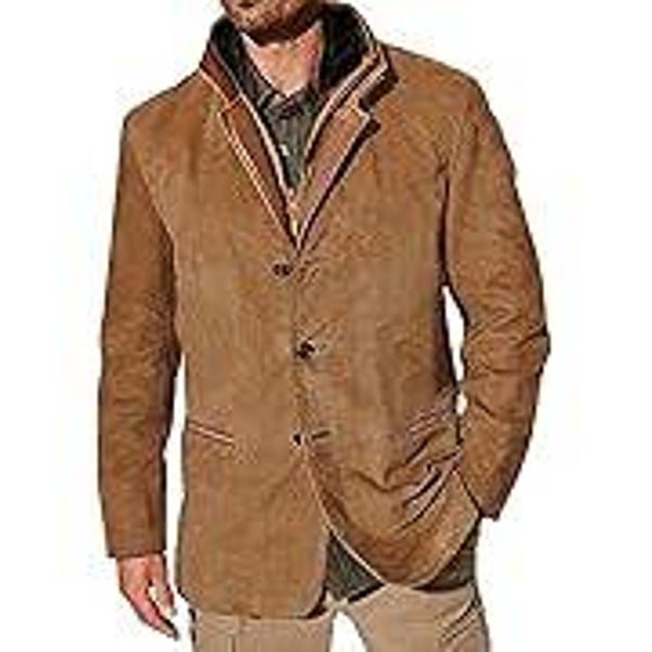 Vestes vintage en daim pour homme