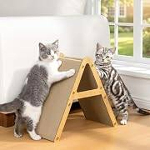 Griffoir Chat Forme A, Grattoir Triangulaire 2-en-1
