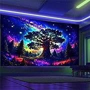 Tapisserie murale à lumière