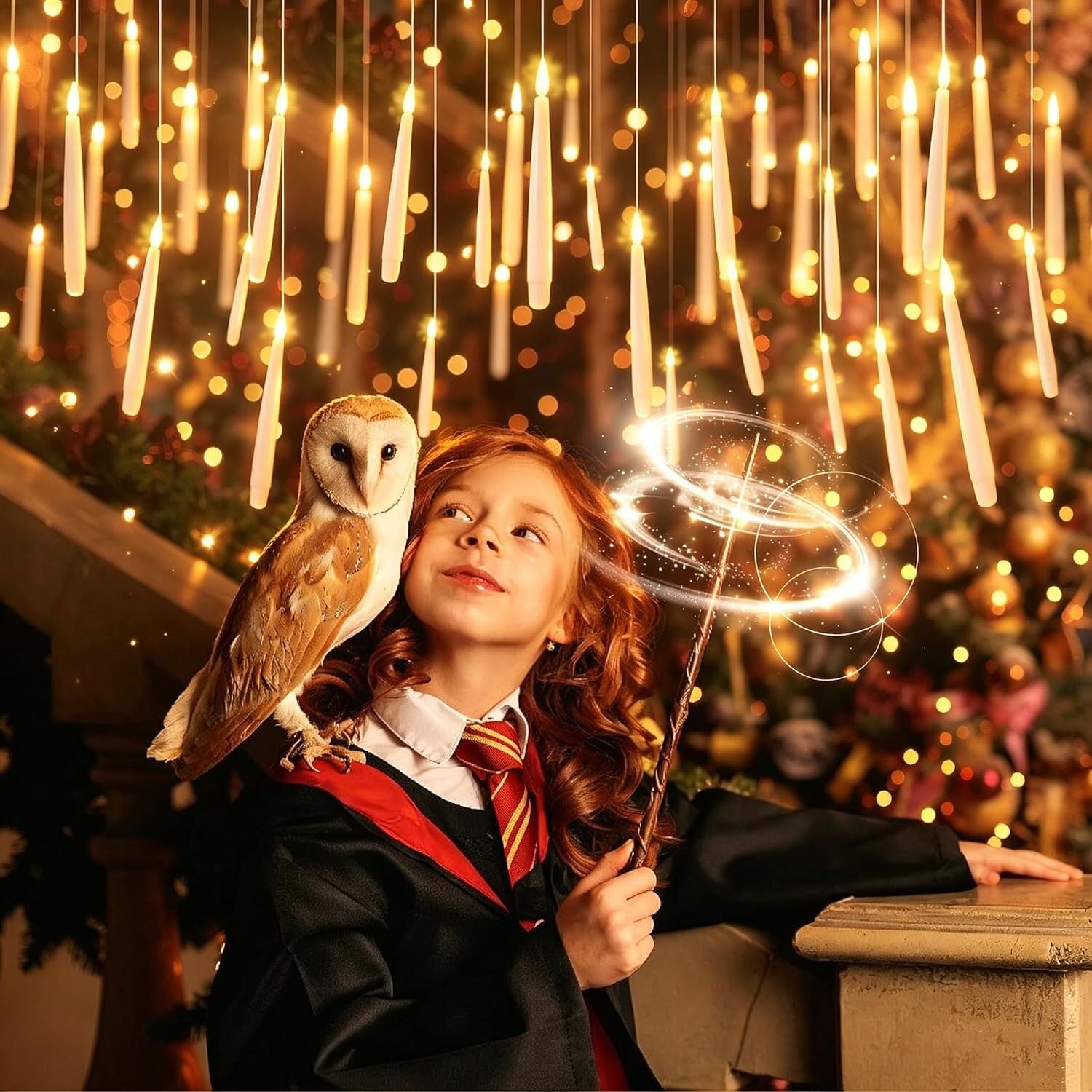 20 Bougies LED Flottantes Harry Potter avec Télécommande Baguette