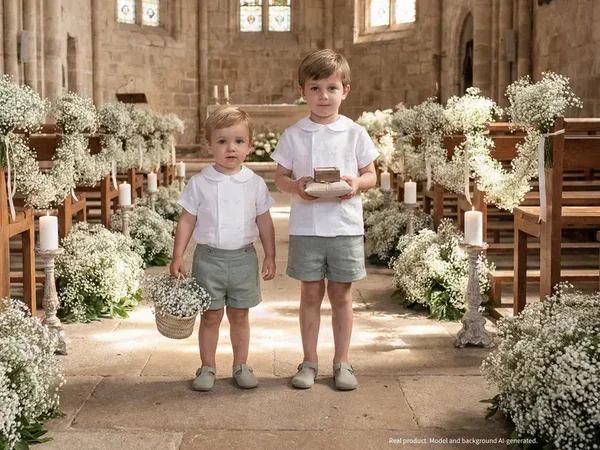 Tenue de baptême pour petit garçon, pantalon de baptême, tenue de mariage