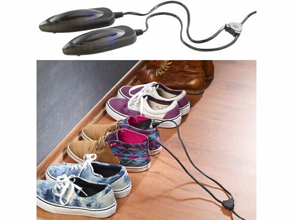 Mini sèche & chauffe-chaussures avec lampe UV