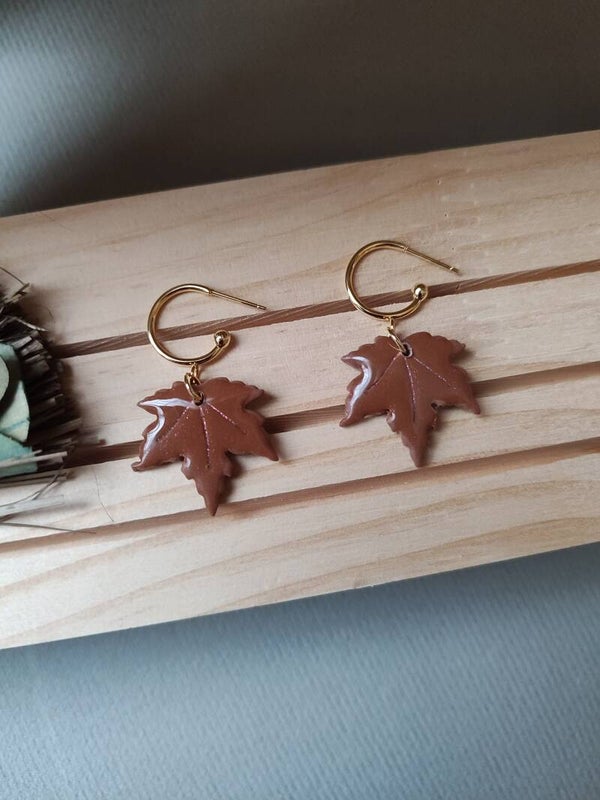Boucles d'oreilles pendantes Automne #3