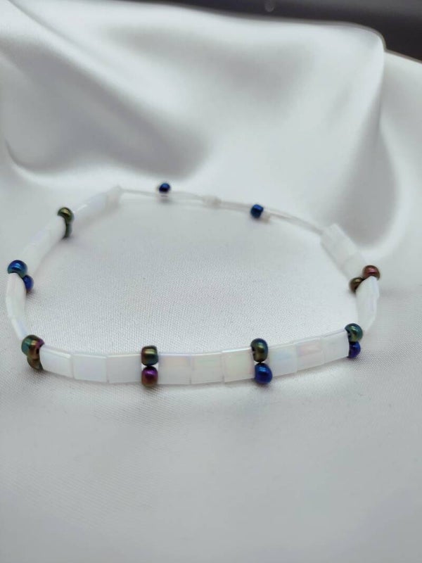 Bracelet Blanca Blanc nacré Perles Miyuki
