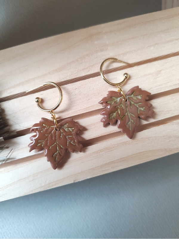 Boucles d'oreilles pendantes Automne #5