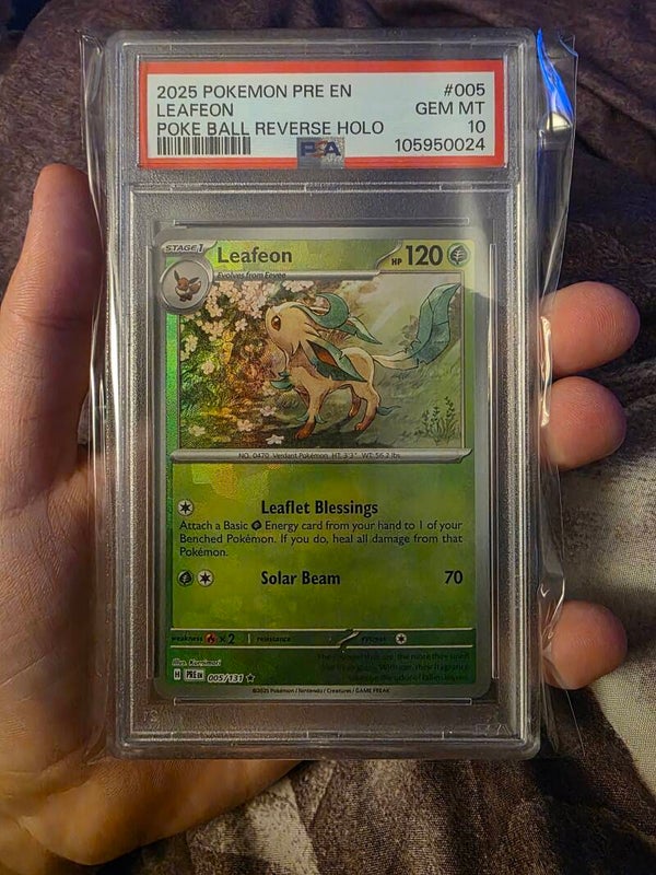 Leafeon pokeball psa 10