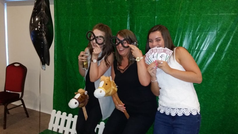 Guests enjoying a charity race night