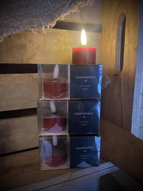 Set led waxine-licht rood nr. 1191