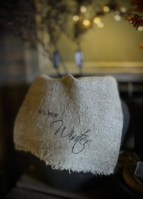 Shabbydoek welkom winter nr. 7189