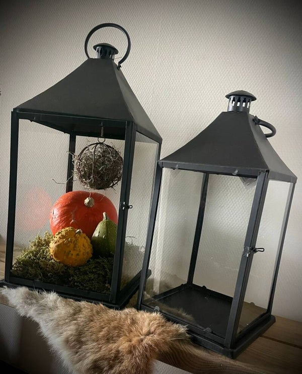 Windlicht groot zwart