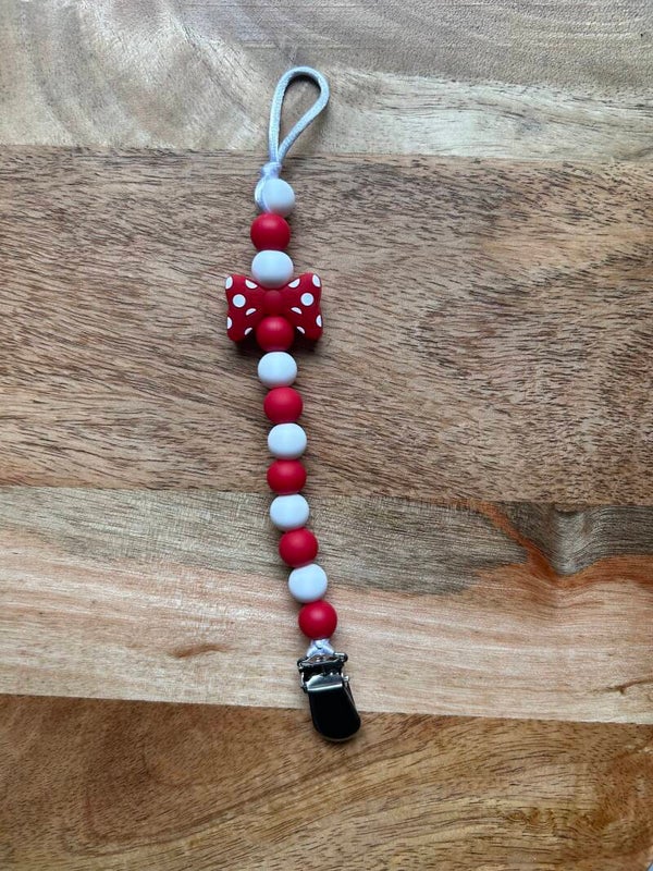 Tuttinauha, rusetti (pilkullinen), punainen