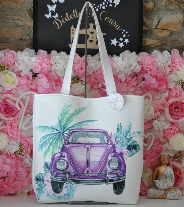 Sac Fourre Tout Adulte - Cox VW Violette