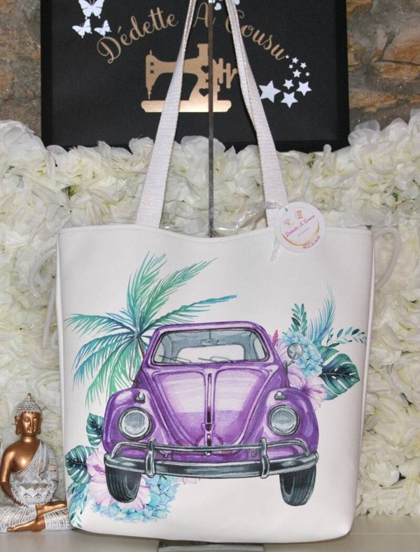 Sac Fourre Tout Adulte - Cox VW Violette