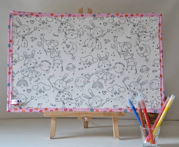 Set de Table à colorier et réutilisable - Fleurs