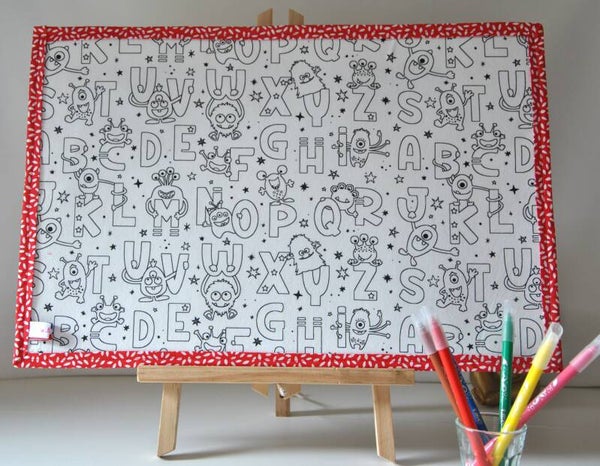 Set de Table à colorier et réutilisable - Alphabet