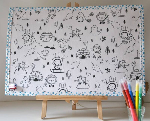 Set de Table à colorier et réutilisable - Aventure