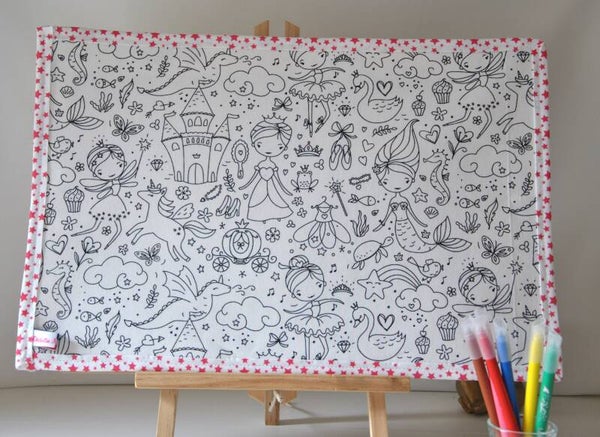 Set de Table à colorier et réutilisable - Princesses