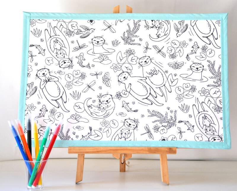 Set de Table à colorier et réutilisable - L'eau